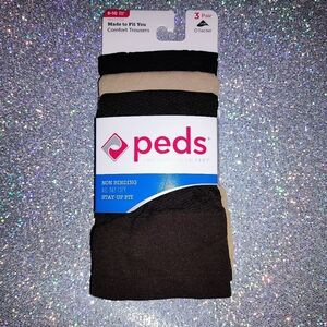 Peds Black and Tan Comfort Trouser Socks